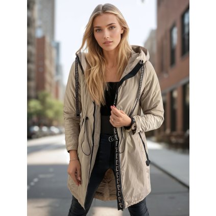 Dámská bunda parka VERONI Dstreet TY3213 (Velikost S, Barva Béžová)