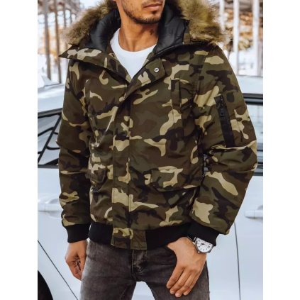 Pánská zimní bunda camo Dstreet TX4305 (Velikost M, Barva Vícebarevná)