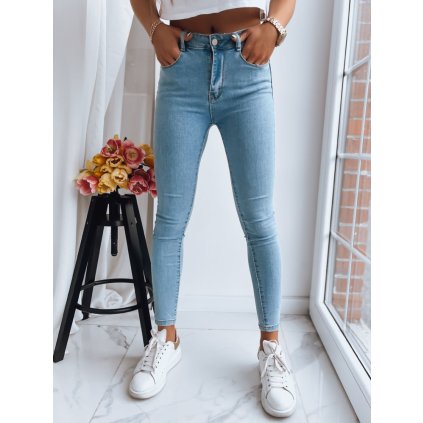 Dámské džíny s vysokým pásem DO IT NOW Barva modrá DSTREET UY1387 (Velikost S/36, Barva Modrá - světle)