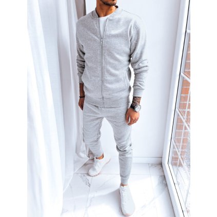 Pánský teplákový souprav Barva světle šedá DSTREET AX0728 (Velikost M, Barva Šedá - světle)