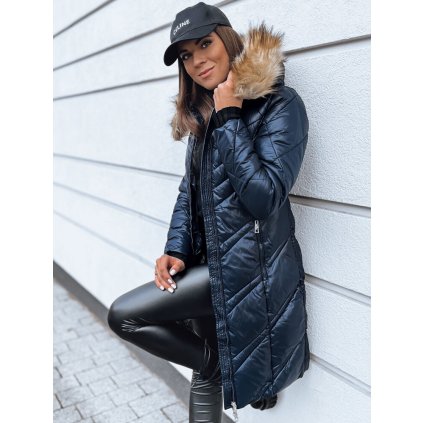 Dámská zimní bunda VEIL Barva tmavě modrá DSTREET TY4012 (Velikost S, Barva Modrá)