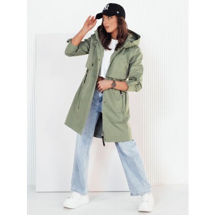 Dámská bunda parka TILSON Barva zelená DSTREET TY4181 (Velikost S, Barva Zelená)