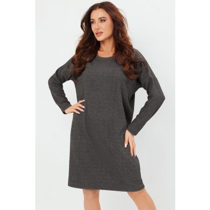 Šaty Italian Fashion Avira tunika dł.r. (Velikost XL, Barva Šedá)