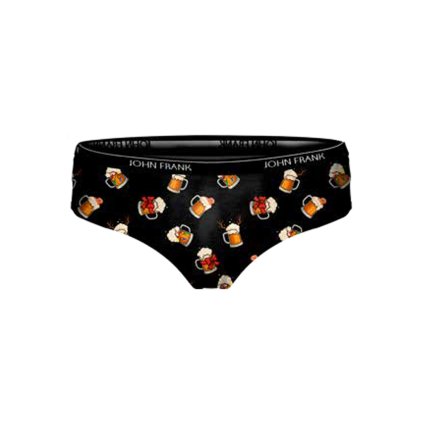 Dámské kalhotky John Frank WJFD-H67-CH-FUN BEER (Velikost L, Barva Černá)