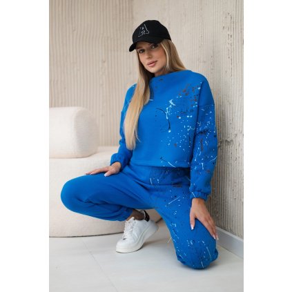 Zateplená souprava Galaxy s barevným potiskem (Velikost UNI, Barva Modrá - tmavě)