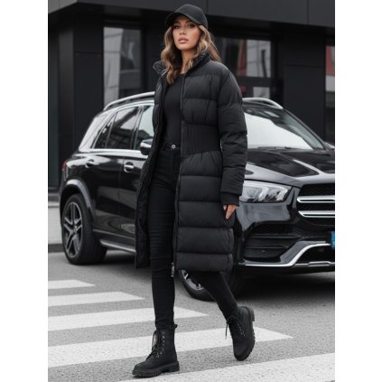 Dámská zimní prošívaná bunda FABWARM Dstreet TY4620 (Velikost S, Barva Černá)