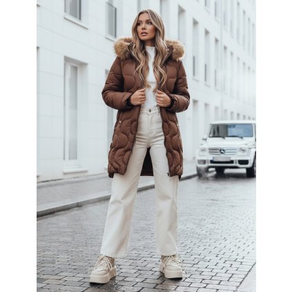 Dámská bunda s kapucí VIRELIA Dstreet TY4936 (Velikost S, Barva Béžová)