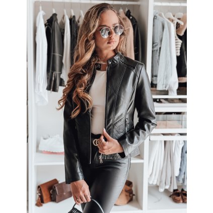 Dámská kožená bunda ROCKYLADY Dstreet TY4968 (Velikost S, Barva Černá)