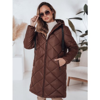 Dámská zimní bunda s kapucí SNOWVIBE Dstreet TY4989 (Velikost S, Barva Béžová)
