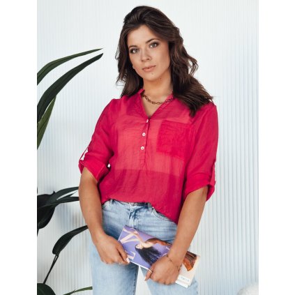 Elegantní dámská košile LUNA DSTREET RY2322 (Velikost S, Barva Růžová)