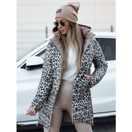 Dámská zimní bunda PURRBREEZ dlouhá s kapucí Dstreet TY4660 (Velikost S, Barva Hnědá)