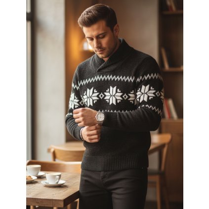 Pánský svetr Dstreet WX2268 (Velikost M, Barva Černá)