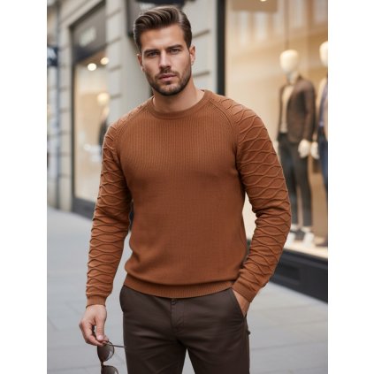 Pánský svetr WX2289 (Velikost S, Barva Hnědá)