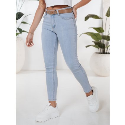 Dámské džíny skinny BLUEVIBE  UY2679 (Velikost S, Barva Modrá - světle)