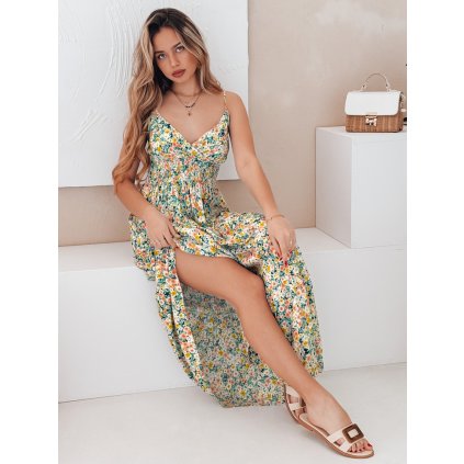 Dámské šaty maxi FLORALUSH Dstreet EY2630 (Velikost M/L, Barva Vícebarevná)