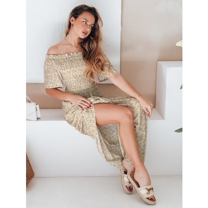 Dámské šaty maxi LOVEFLORA Dstreet EY2635 (Velikost S/M, Barva Vícebarevná)