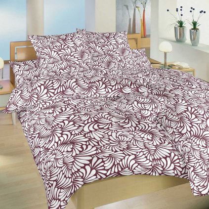 Povlečení bavlna Iluze bordó (Varianta Povlečení bavlna Iluze bordó 140x200, 70x90 cm)