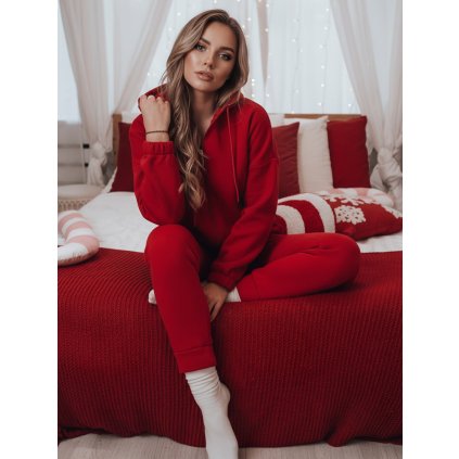 Dámská tepláková souprava AMILIA PREMIUM Dstreet AY1114 (Velikost S, Barva Červená)