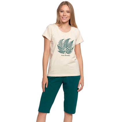 Dámské pyžamo Moraj PDD4300-018 (Velikost M, Barva Smetanová)