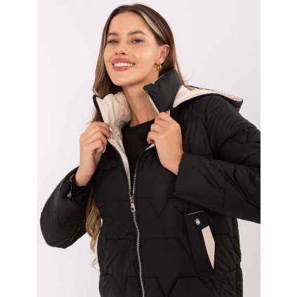 Dámská bunda MBM-KR-2522.31Factory Price (Barva Černá, Velikost M)