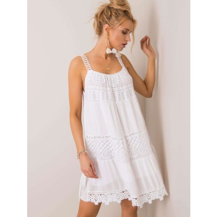 Šaty -TW-SK-BI-81593.28- (Barva Bílá, Velikost XL)