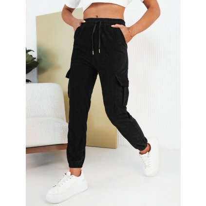 Dámské tepláky FLAYON Dstreet UY2058 (Velikost M/L, Barva Černá)