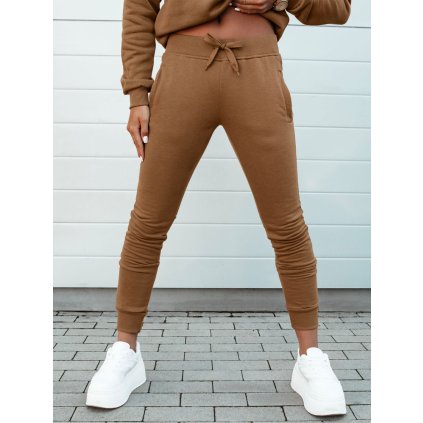 Dámské tepláky FITS Dstreet UY2146 (Velikost S, Barva Hnědá)