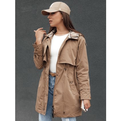 Dámská přechodová bunda FASHLOVE Dstreet TY4391 (Velikost S, Barva Béžová)