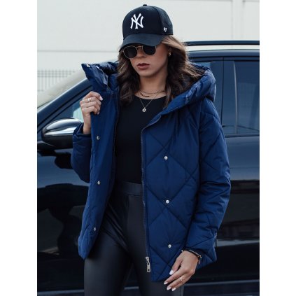 Dámská zimní bunda s kapucí COZYLUX Dstreet TY4557 (Velikost S, Barva Modrá)