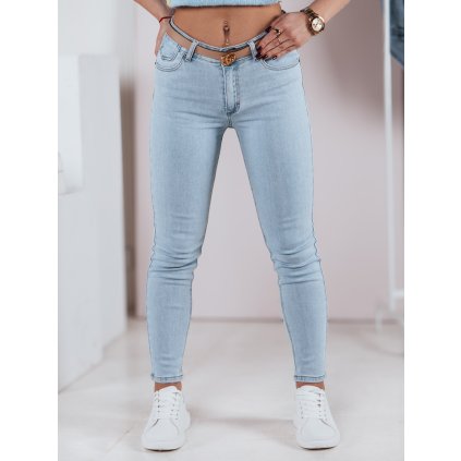 Dámské džíny skinny ELASTICON Dstreet UY2369 (Velikost S, Barva Modrá - světle)