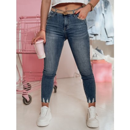 Dámské džínové kalhoty skinny TRENDIM Dstreet UY2377 (Velikost S, Barva Modrá - světle)