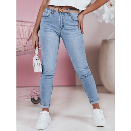 Dámské džíny slim fit MYJINN Dstreet UY2380 (Velikost S, Barva Modrá - světle)