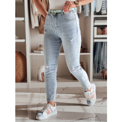 Dámské džíny slim fit STEFANIA Dstreet UY2420 (Velikost S, Barva Modrá - světle)