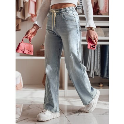 Dámské džíny wide leg STEREO Dstreet UY2436 (Velikost S, Barva Modrá - světle)