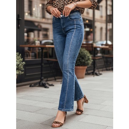 Dámské džíny LUSINIA Dstreet UY2473 (Velikost S, Barva Modrá - světle)