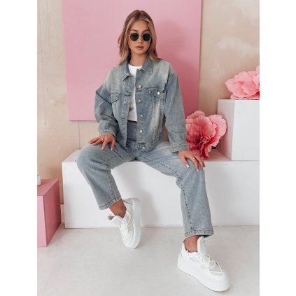 Dámské džíny široké wide leg WIDENO Dstreet UY2492 (Velikost S, Barva Modrá - světle)