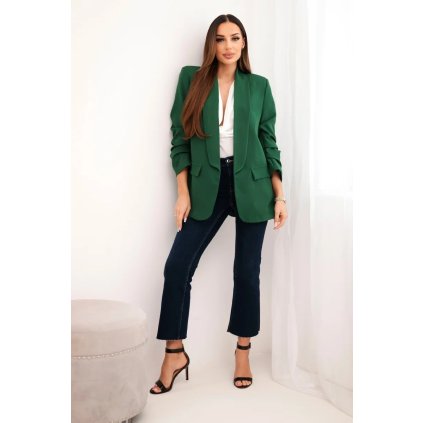 Sako s klopami elegantní zelené (Velikost UNI, Barva Zelená)