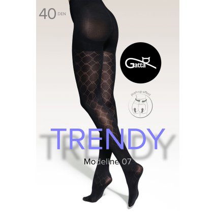 Dámské punčocháče Gatta Modeline 07 40 DEN (Velikost 3-M, Barva Černá)