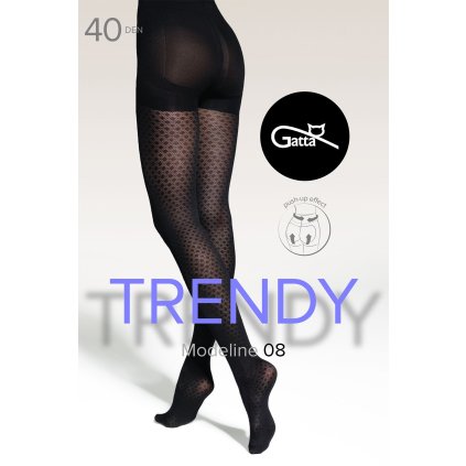 Silonkové punčocháče Gatta Modeline 08 40 DEN (Velikost S, Barva Černá)