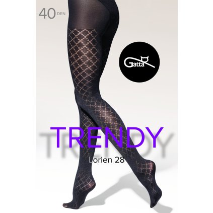 Silonkové punčocháče Gatta Lorien 28 40 DEN (Velikost 3-M, Barva Černá)