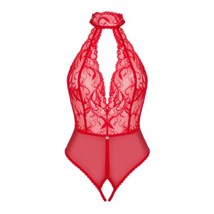 Body Obsessive Dagmarie teddy (Velikost XS/S, Barva Červená)