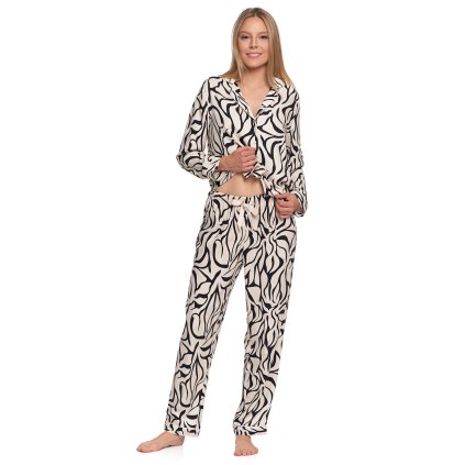 Dámské pyžamo Moraj PDD5800-007 (Velikost 2XL, Barva Smetanová)