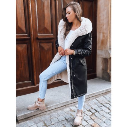 Dámská bunda parka HARPERSOFT Barva černá DSTREET TY3685 (Velikost S, Barva Černá)