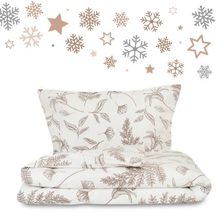 klasicke lozni flanelove povleceni 140x200 70x90cm lilie bezova 586596 1 wm0