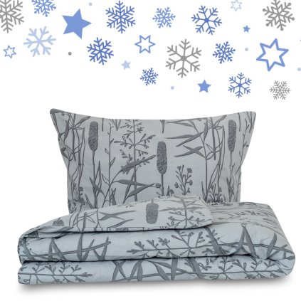 klasicke lozni flanelove povleceni 140x200 70x90cm rakos sedy 304788 1 wm0