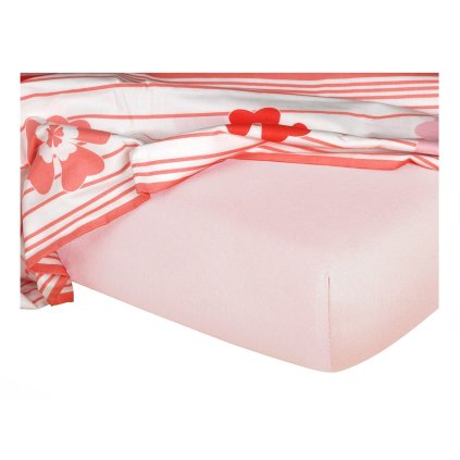 Jersey prostěradlo pudrové (Rozměr 90x200x20 jednolůžko)