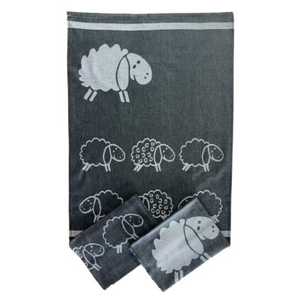 1185 kuchynske uterky 3ks ovce2 cerna dadka vracov1