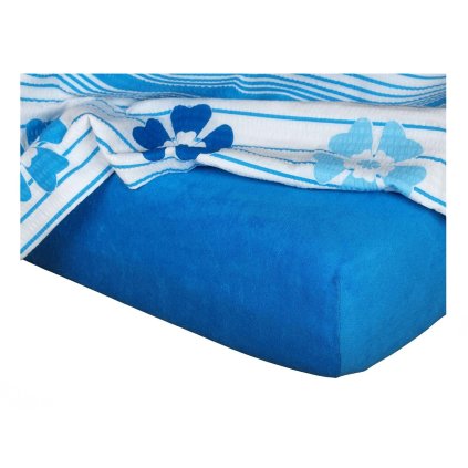 Dadka Froté prostěradlo královská modř (Rozměr 90x200x20 jednolůžko)