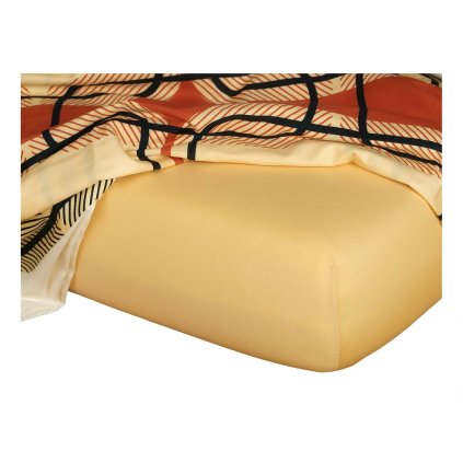 Jersey prostěradlo okr (Rozměr 90x200x20 jednolůžko)