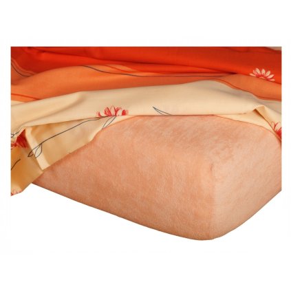 Dadka Froté prostěradlo meruňka (Rozměr 90x200x20 jednolůžko)